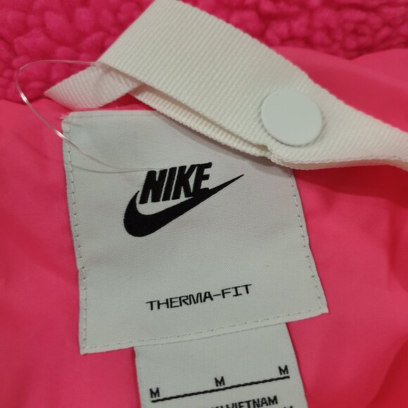 NWT Nike Therma-FIT Women High-Pile Pink Jacket Sherpa M - Picture 8 of 10